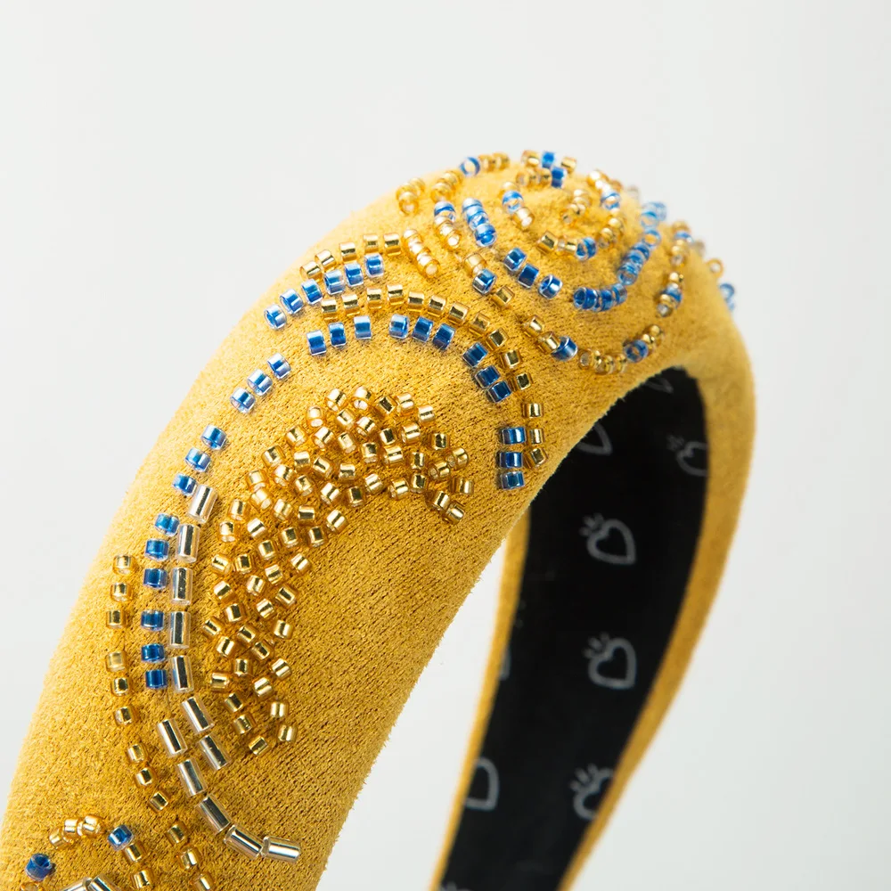 New Hand-Stitched Bead Headband - Image 3