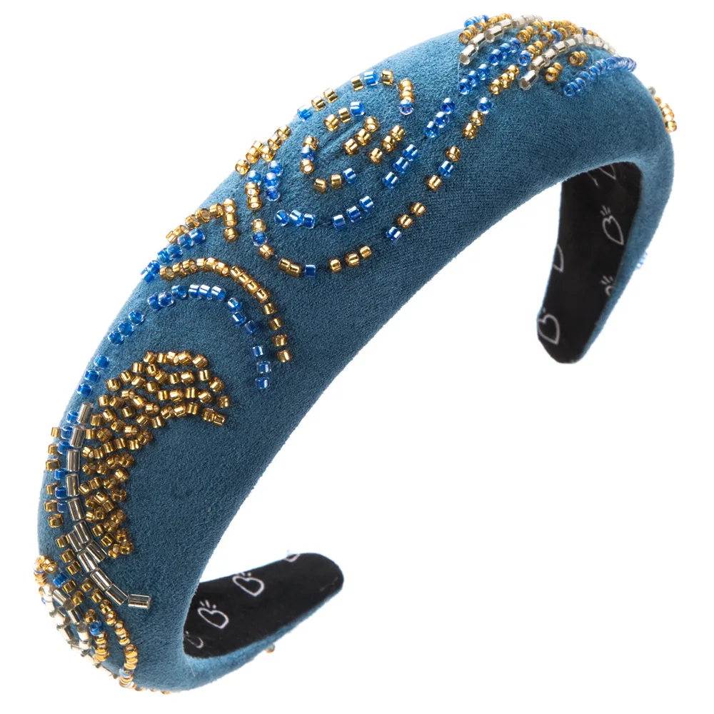 New Hand-Stitched Bead Headband - Image 5