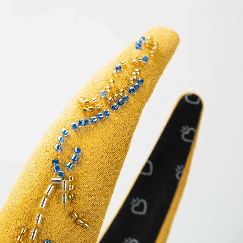 New Hand-Stitched Bead Headband - Image 4